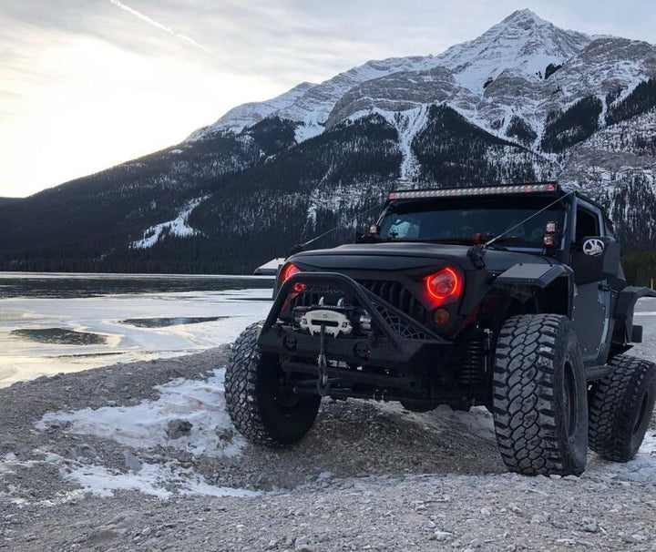 Oracle 7in High Powered LED Headlights - Black Bezel - ColorSHIFT - BC1 - Bull Strap