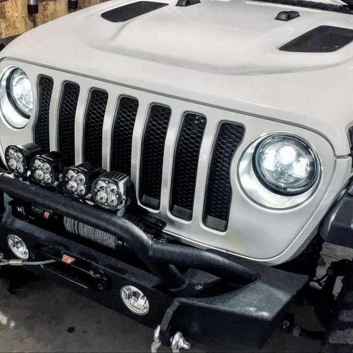 Oracle 7in High Powered LED Headlights - Black Bezel - ColorSHIFT - BC1 - Bull Strap