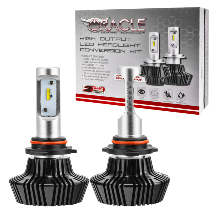 Oracle 9005 4000 Lumen LED Headlight Bulbs (Pair) - 6000K - Bull Strap