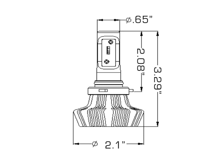Oracle 9006 4000 Lumen LED Headlight Bulbs (Pair) - 6000K - Bull Strap