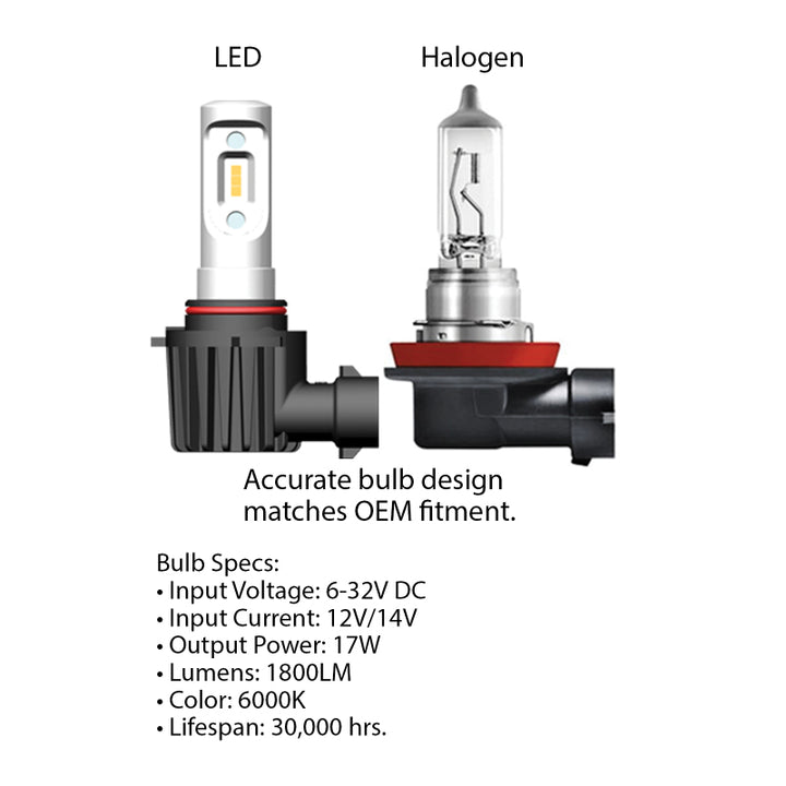 Oracle 9007 - VSeries LED Headlight Bulb Conversion Kit - 6000K - Bull Strap