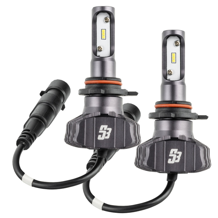 Oracle 9012 - S3 LED Headlight Bulb Conversion Kit - 6000K - Bull Strap