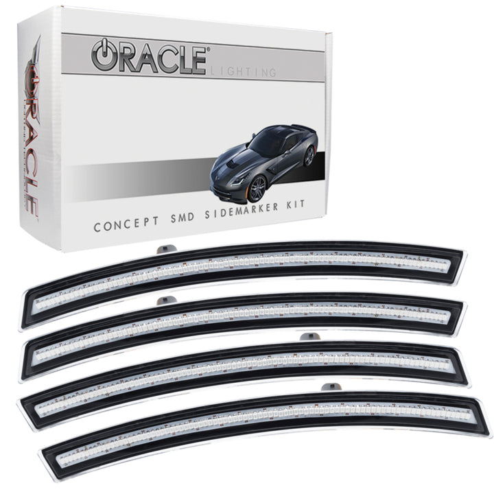 Oracle Chevrolet Corvette C7 Concept Sidemarker Set - Clear - No Paint - Bull Strap