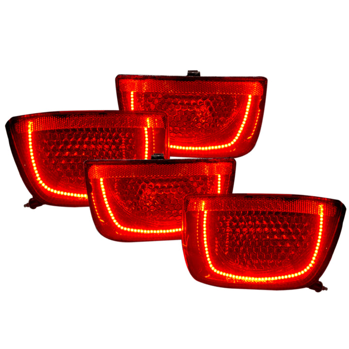 Oracle Chevy Camaro 10-13 Afterburner 2.0 Tail Light Halo Kit - Red - Bull Strap