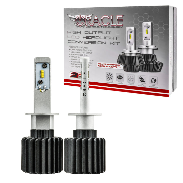Oracle H1 4000 Lumen LED Headlight Bulbs (Pair) - 6000K - Bull Strap