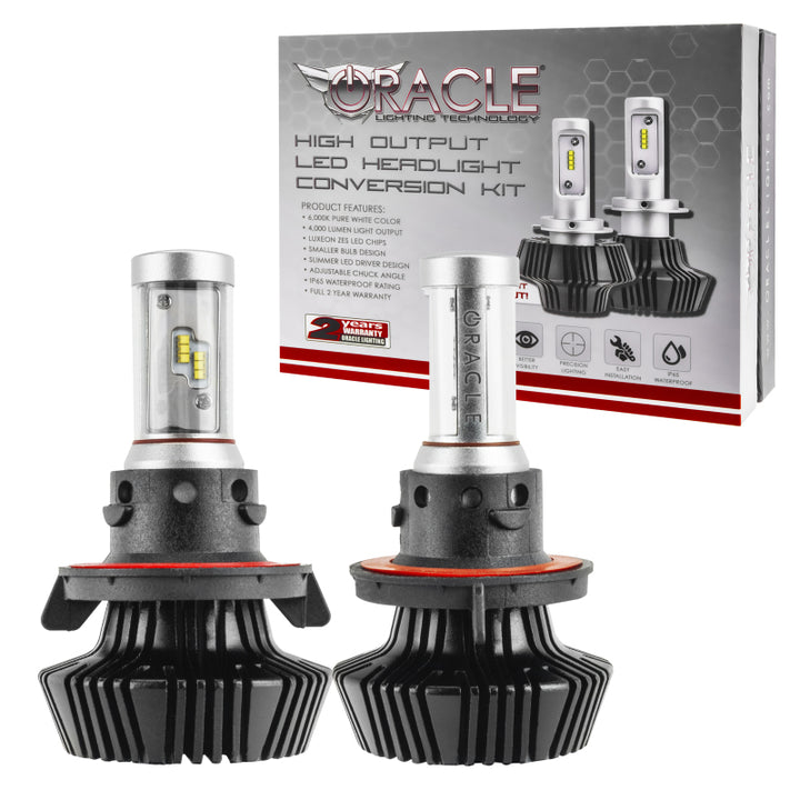 Oracle H13 4000 Lumen LED Headlight Bulbs (Pair) - 6000K - Bull Strap