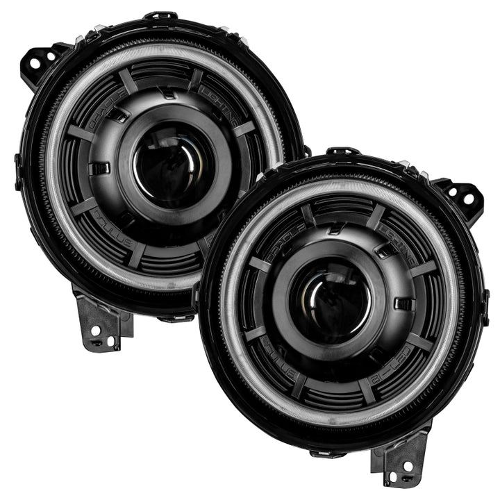 Oracle Jeep JL/Gladiator JT Oculus Bi-LED Projector Headlights - Amber/White Switchback - Bull Strap