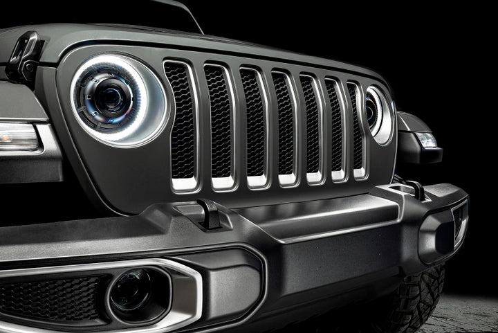 Oracle Jeep JL/Gladiator JT Oculus Bi-LED Projector Headlights - Amber/White Switchback - Bull Strap