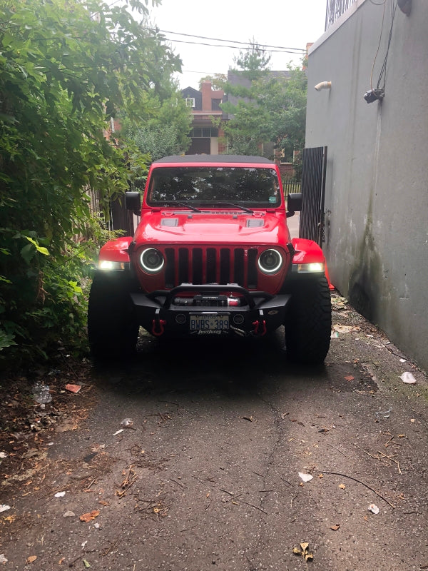 Oracle Jeep JL/Gladiator JT Oculus Bi-LED Projector Headlights - Amber/White Switchback - Bull Strap