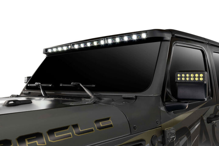Oracle Jeep Wrangler JL/Gladiator JT Integrated Windshield LED Light Bar System - Bull Strap