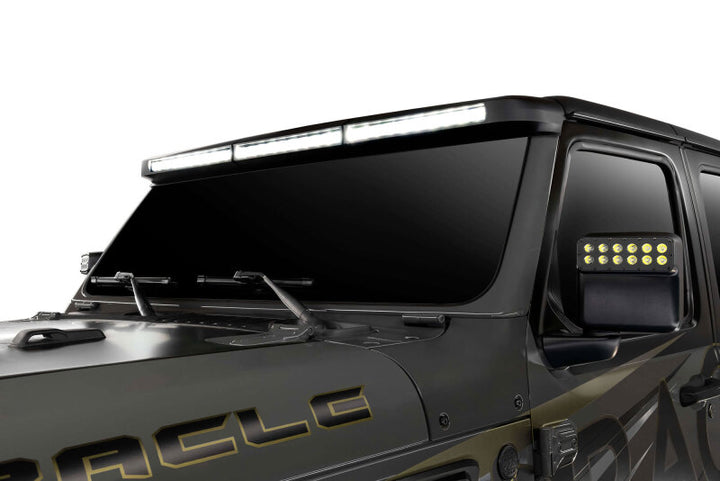 Oracle Jeep Wrangler JL/Gladiator JT Integrated Windshield LED Light Bar System - Bull Strap