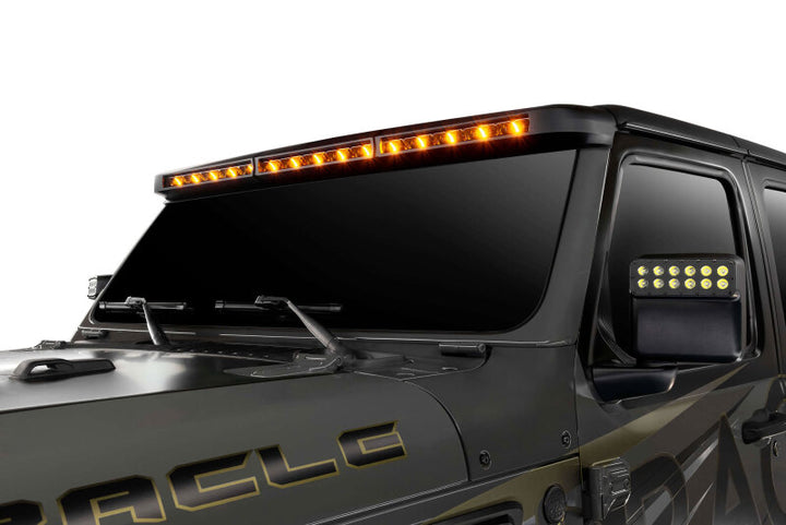 Oracle Jeep Wrangler JL/Gladiator JT Integrated Windshield LED Light Bar System - Bull Strap