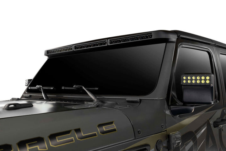 Oracle Jeep Wrangler JL/Gladiator JT Integrated Windshield LED Light Bar System - Bull Strap