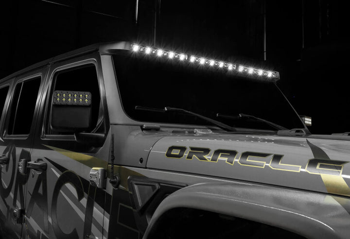 Oracle Jeep Wrangler JL/Gladiator JT Integrated Windshield LED Light Bar System - Bull Strap