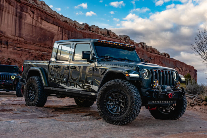 Oracle Jeep Wrangler JL/Gladiator JT Integrated Windshield LED Light Bar System - Bull Strap