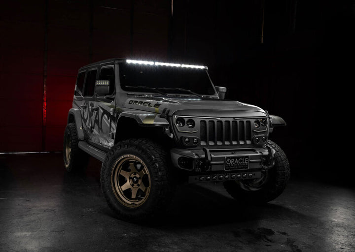 Oracle Jeep Wrangler JL/Gladiator JT Integrated Windshield LED Light Bar System - Bull Strap