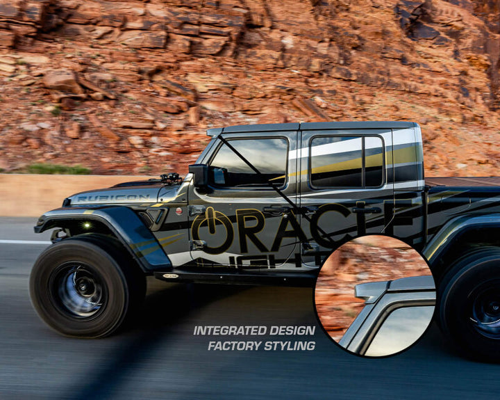 Oracle Jeep Wrangler JL/Gladiator JT Integrated Windshield LED Light Bar System - Bull Strap