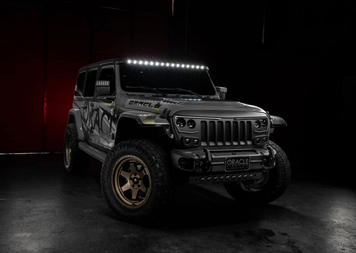 Oracle Jeep Wrangler JL/Gladiator JT Integrated Windshield LED Light Bar System - Bull Strap