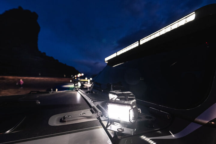 Oracle Jeep Wrangler JL/Gladiator JT Integrated Windshield LED Light Bar System - Bull Strap