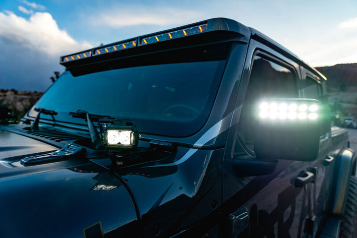 Oracle Jeep Wrangler JL/Gladiator JT Integrated Windshield LED Light Bar System - Bull Strap