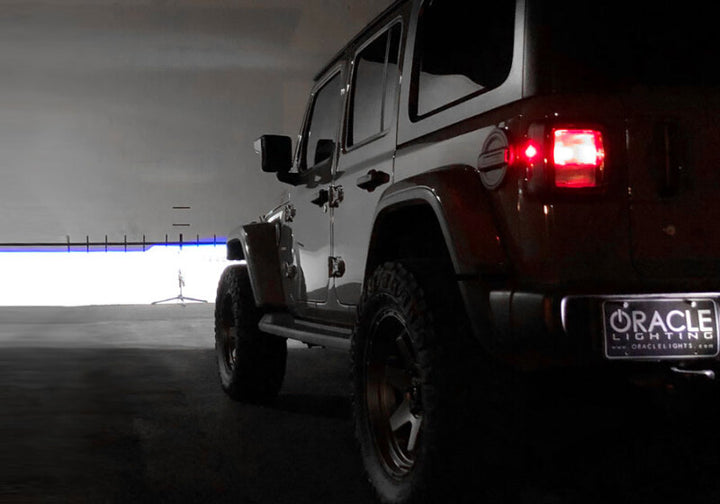 Oracle Jeep Wrangler JL Oculus Bi-LED Projector Headlights- Graphite Metallic - 5500K - Bull Strap