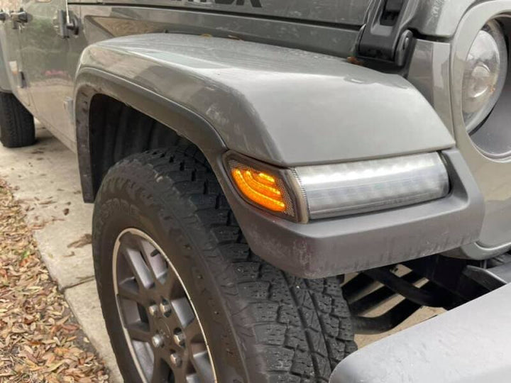 Oracle Jeep Wrangler JL Smoked Lens LED Front Sidemarkers - Bull Strap