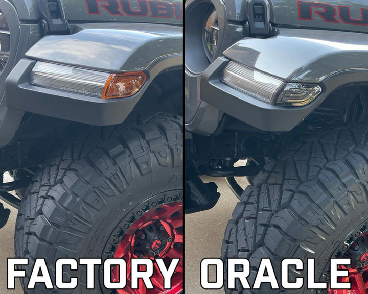 Oracle Jeep Wrangler JL Smoked Lens LED Front Sidemarkers - Bull Strap