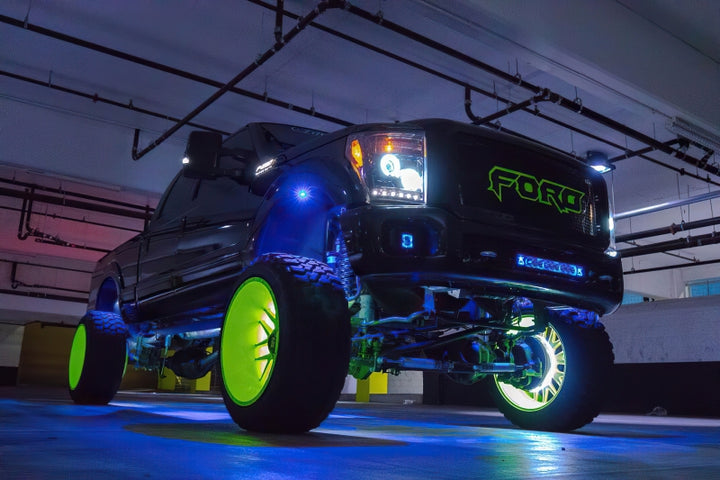 Oracle LED Illuminated Wheel Rings - ColorSHIFT No Remote - ColorSHIFT No Remote - Bull Strap