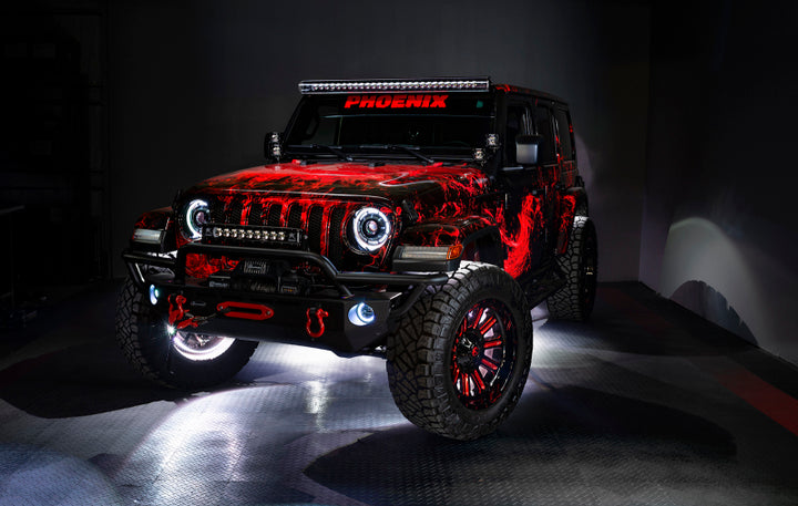 Oracle LED Illuminated Wheel Rings - ColorSHIFT No Remote - ColorSHIFT No Remote - Bull Strap
