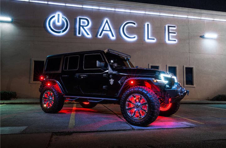 Oracle LED Illuminated Wheel Rings - ColorSHIFT No Remote - ColorSHIFT No Remote - Bull Strap