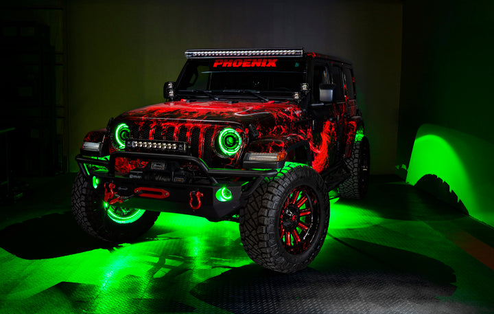 Oracle LED Illuminated Wheel Rings - ColorSHIFT No Remote - ColorSHIFT No Remote - Bull Strap