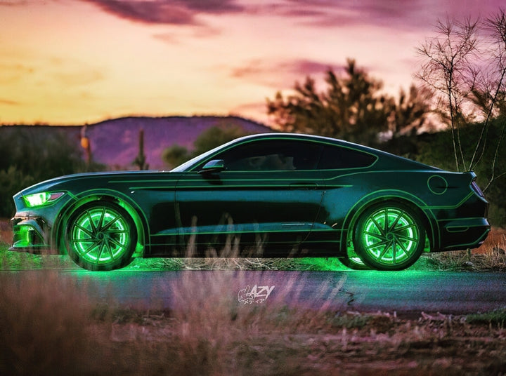 Oracle LED Illuminated Wheel Rings - ColorSHIFT No Remote - ColorSHIFT No Remote - Bull Strap