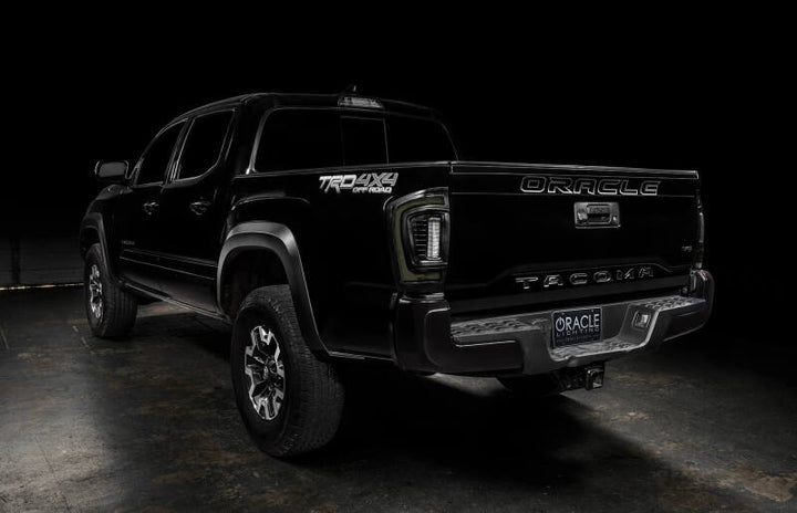 Oracle Lighting 16-23 Gen 3 Toyota Tacoma Black Series Flush Style LED Tail Lights - Bull Strap