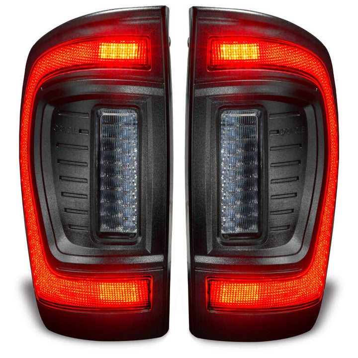 Oracle Lighting 16-23 Gen 3 Toyota Tacoma Black Series Flush Style LED Tail Lights - Bull Strap