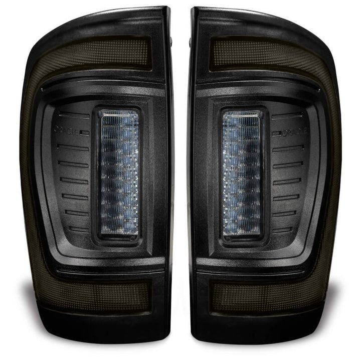 Oracle Lighting 16-23 Gen 3 Toyota Tacoma Black Series Flush Style LED Tail Lights - Bull Strap