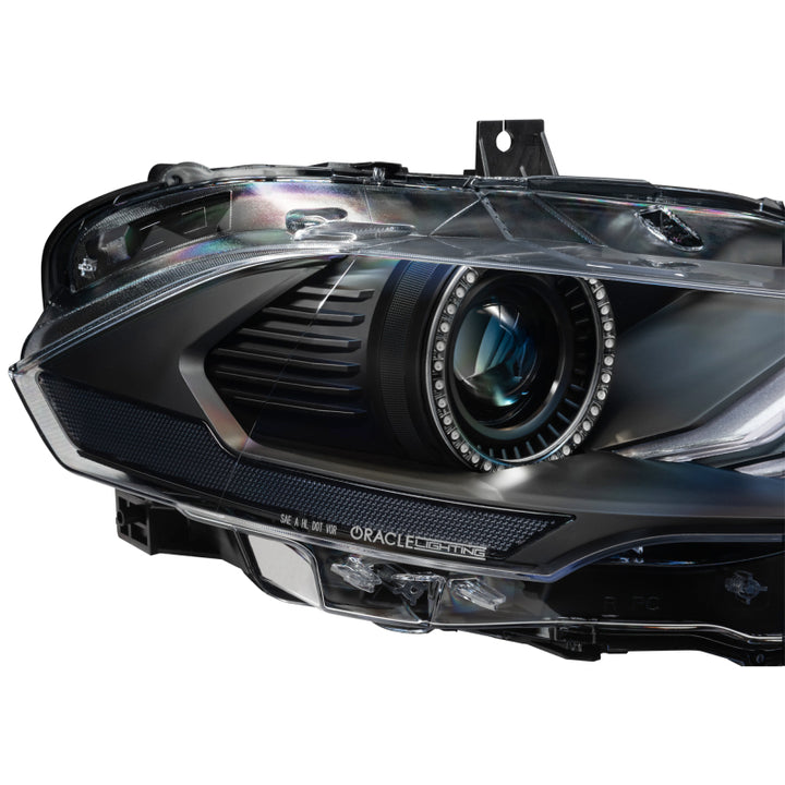 Oracle Lighting 18-23 Ford Mustang Dynamic ColorSHIFT LED Headlights - Black Series - Bull Strap
