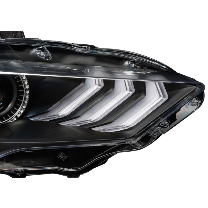 Oracle Lighting 18-23 Ford Mustang Dynamic ColorSHIFT LED Headlights - Black Series - Bull Strap