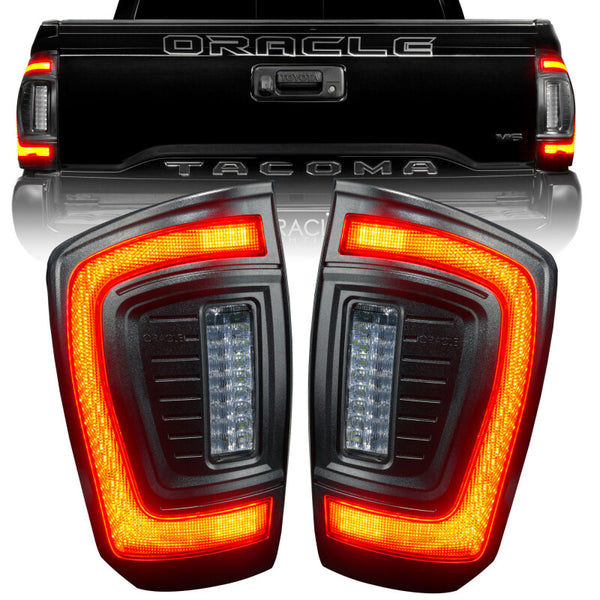 Oracle Lighting 2016-2023 Gen 3 Toyota Tacoma Flush Style LED Tail Lights - Bull Strap