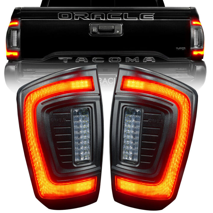 Oracle Lighting 2016-2023 Gen 3 Toyota Tacoma Flush Style LED Tail Lights - Bull Strap
