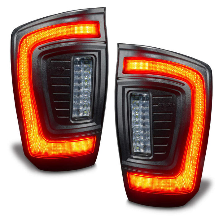 Oracle Lighting 2016-2023 Gen 3 Toyota Tacoma Flush Style LED Tail Lights - Bull Strap