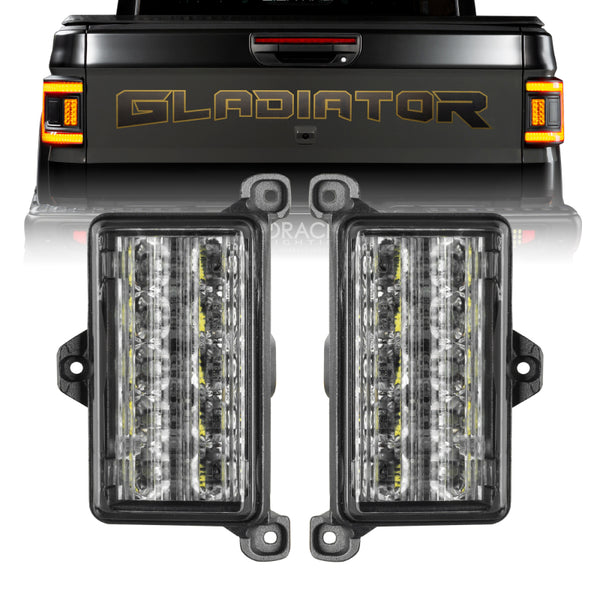 Oracle Lighting Jeep Gladiator JT Dual Reverse LED Flush Taillight - Amber/White - Bull Strap
