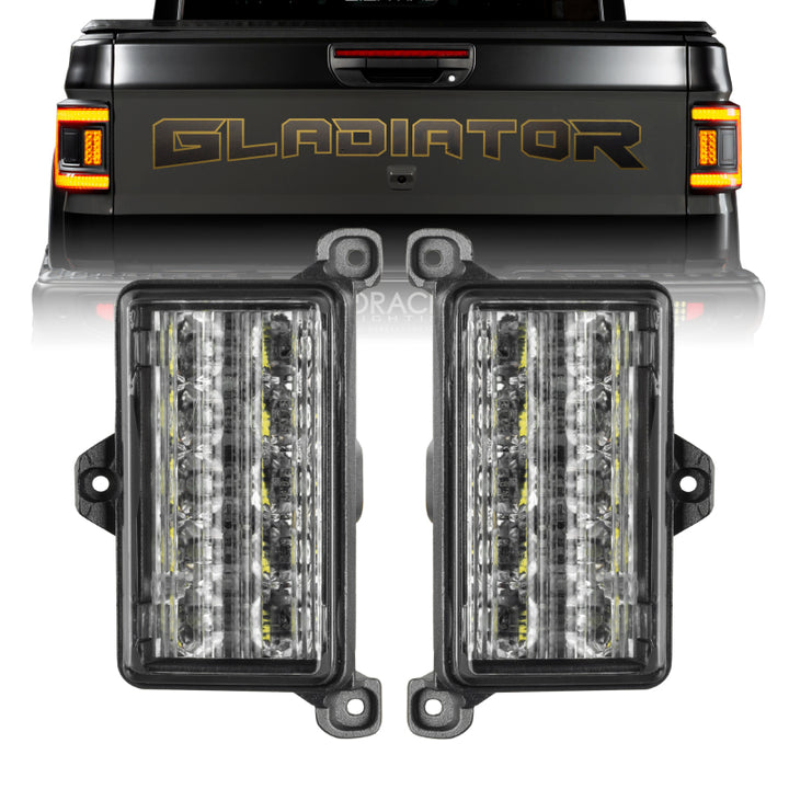 Oracle Lighting Jeep Gladiator JT Dual Reverse LED Flush Taillight - Amber/White - Bull Strap