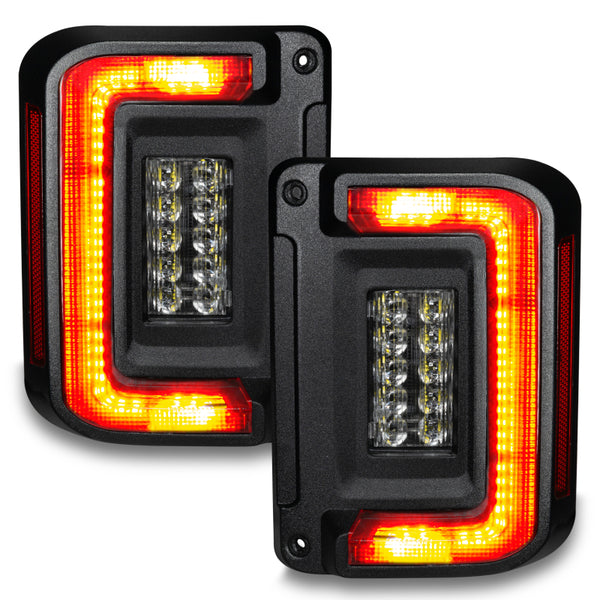 Oracle Lighting Jeep Wrangler JK Flush Mount LED Tail Lights - Bull Strap
