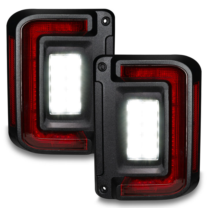 Oracle Lighting Jeep Wrangler JK Flush Mount LED Tail Lights - Bull Strap