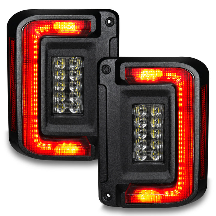 Oracle Lighting Jeep Wrangler JK Flush Mount LED Tail Lights - Bull Strap