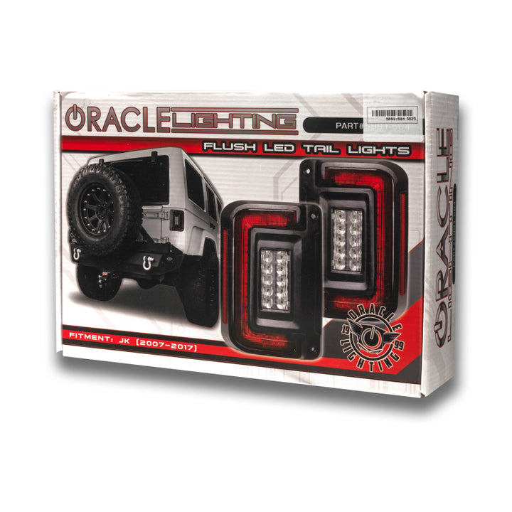 Oracle Lighting Jeep Wrangler JK Flush Mount LED Tail Lights - Bull Strap