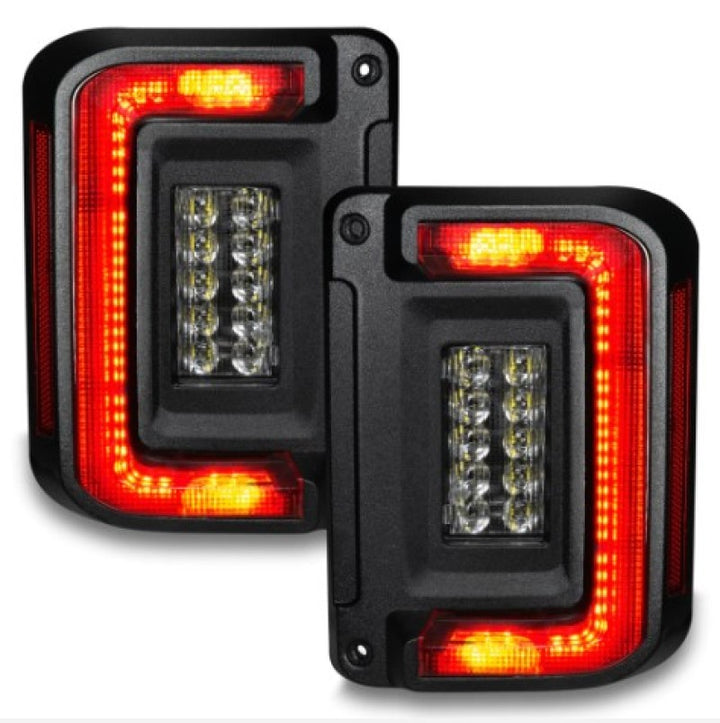 Oracle Lighting Jeep Wrangler JK Flush Mount LED Tail Lights - Bull Strap