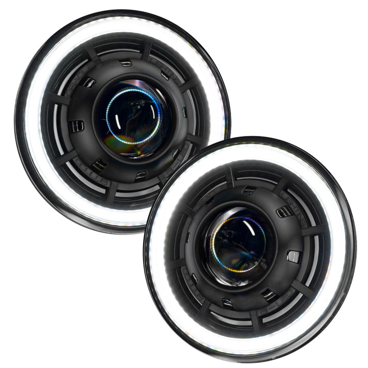 Oracle Oculus 7in Bi-LED Projector Headlights for Jeep Wrangler JK - 6000K - Bull Strap