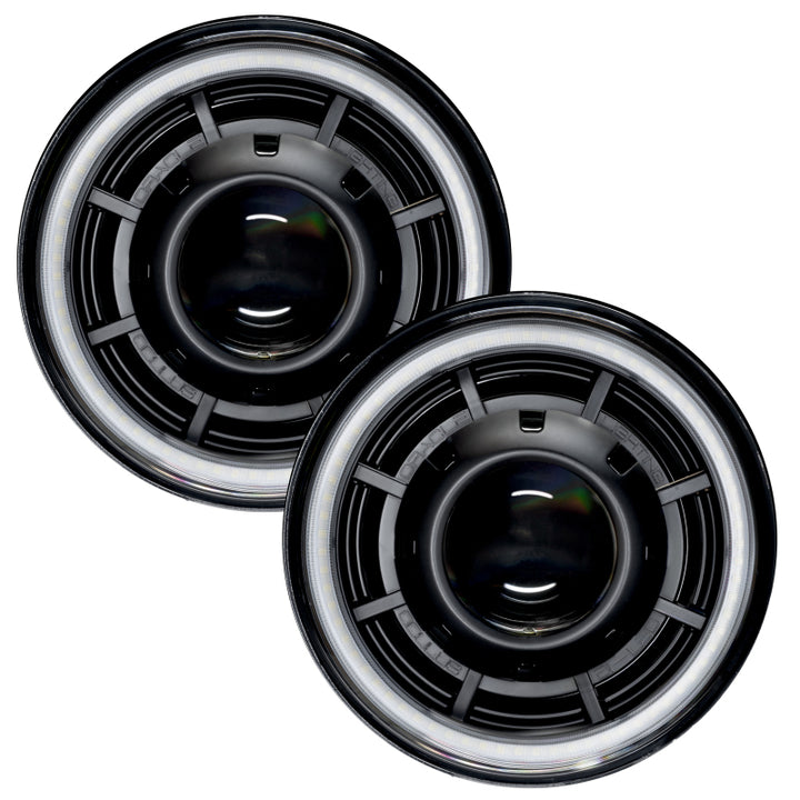 Oracle Oculus 7in Bi-LED Projector Headlights for Jeep Wrangler JK - 6000K - Bull Strap