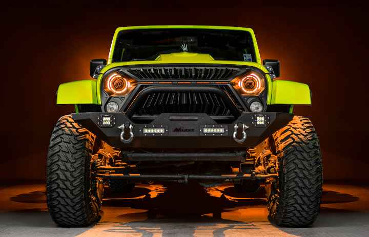 Oracle Oculus 7in ColorSHIFT Bi-LED Projector Headlights for Jeep Wrangler JK - Bull Strap